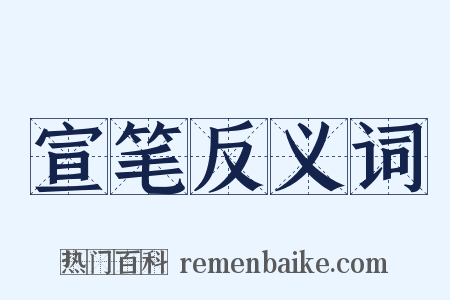 宣笔反义词是什么意思的图片